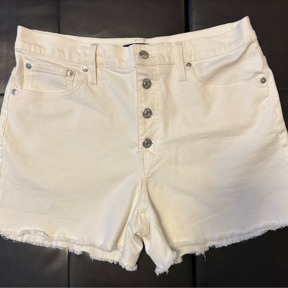 J. Crew white Jean High Waist Shorts